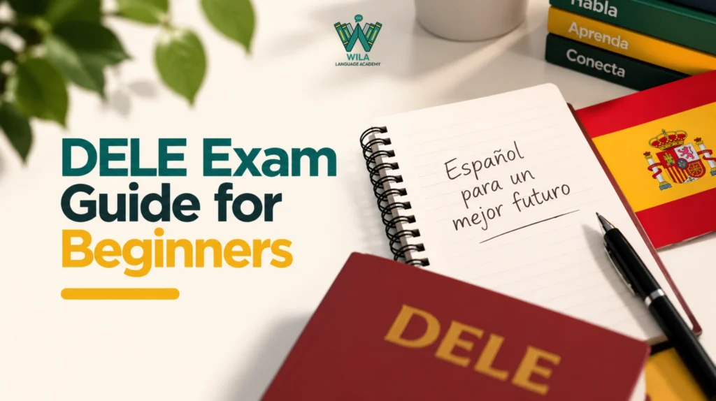 DELF exam preparation course with French language practice, CEFR levels, speaking, listening, reading, and writing skills training